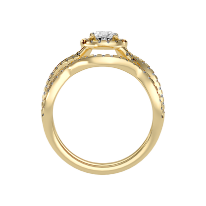 Cushy Bridal Ring Set In 925 Sterling Silver - Twelve