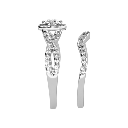 Cushy Bridal Ring Set In 925 Sterling Silver - Two