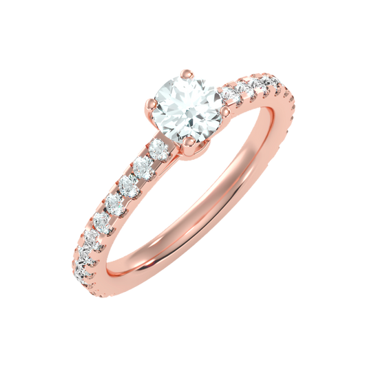 Cute Solitaire Ring In 925 Sterling Silver - One