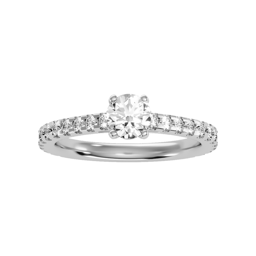 Cute Solitaire Ring In 925 Sterling Silver - Six