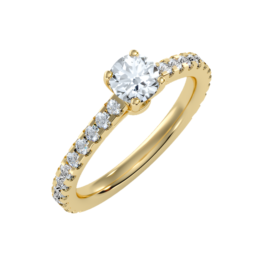 Cute Solitaire Ring - Nine