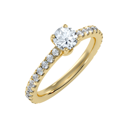 Cute Solitaire Ring - Nine