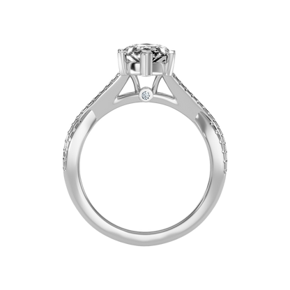 Dainty Marquise Shaped Solitaire Ring - Three