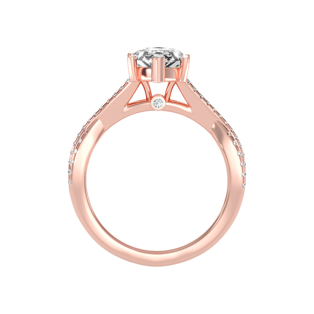 Dainty Marquise Shaped Solitaire Ring In 925 Sterling Silver - Seven