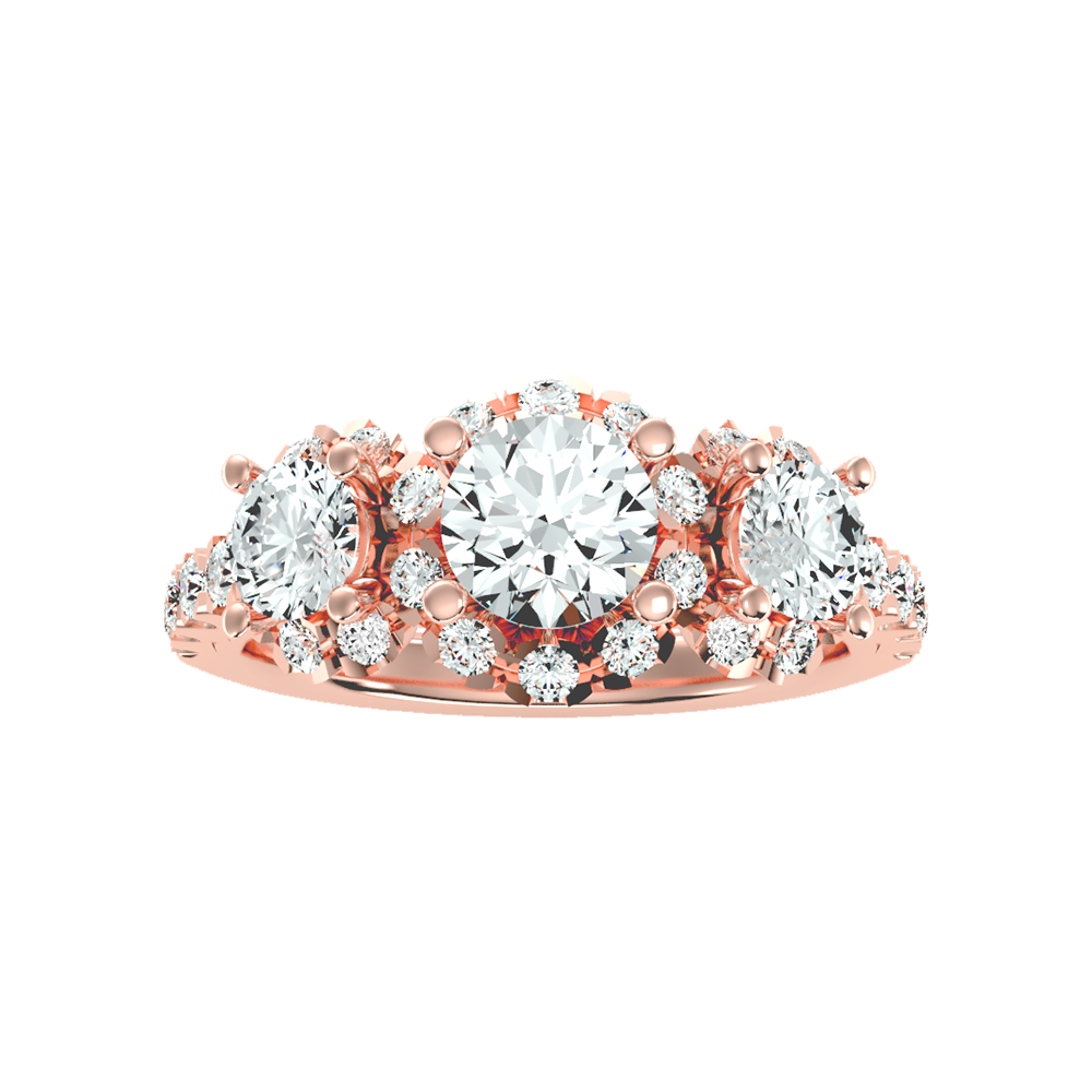 Dainty Solitaire Ring In 925 Sterling Silver - Two