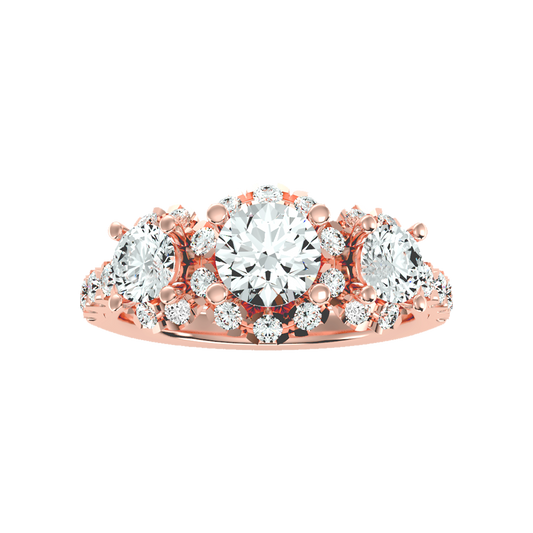 Dainty Solitaire Ring In 925 Sterling Silver - Two