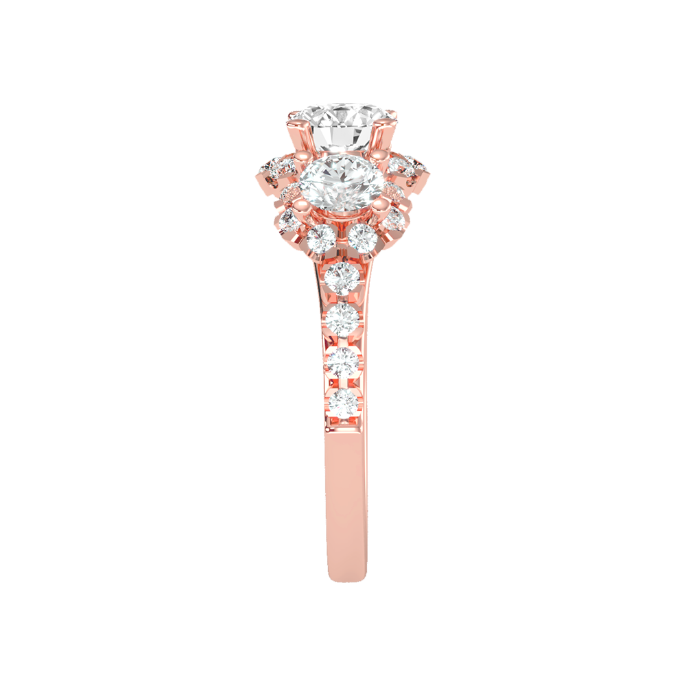 Dainty Solitaire Ring In 925 Sterling Silver - Three