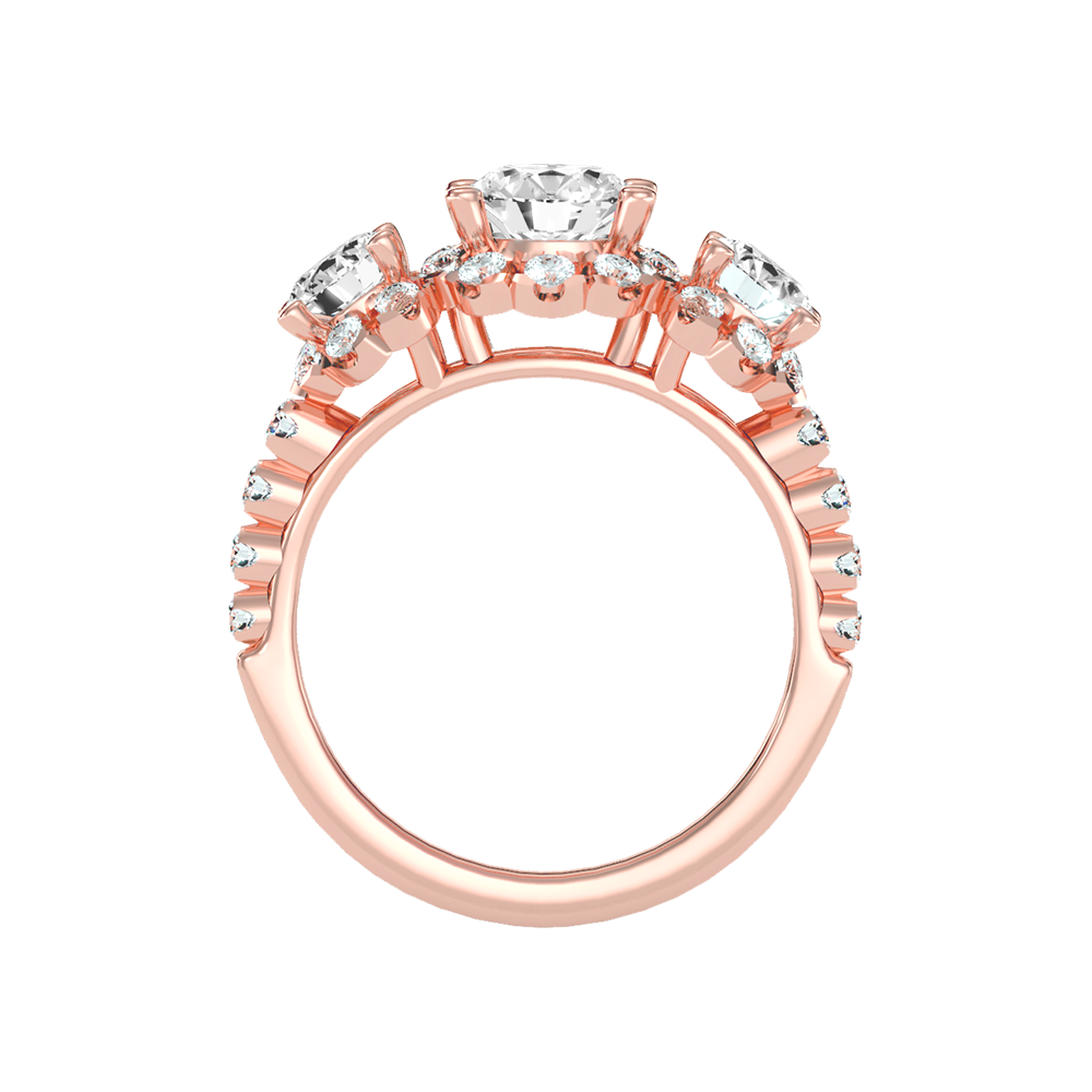 Dainty Solitaire Ring In 925 Sterling Silver - Four