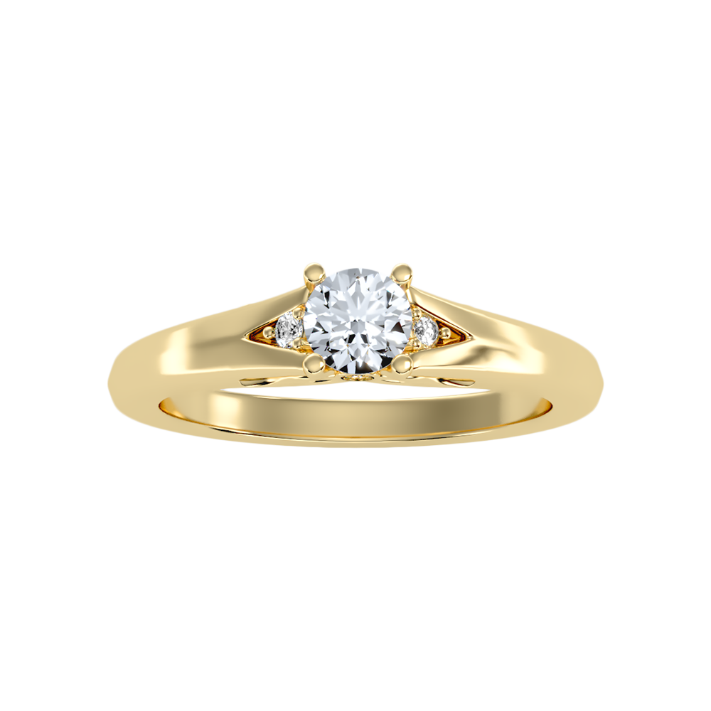 Danized Classic Solitaire Ring In 925 Sterling Silver - Ten