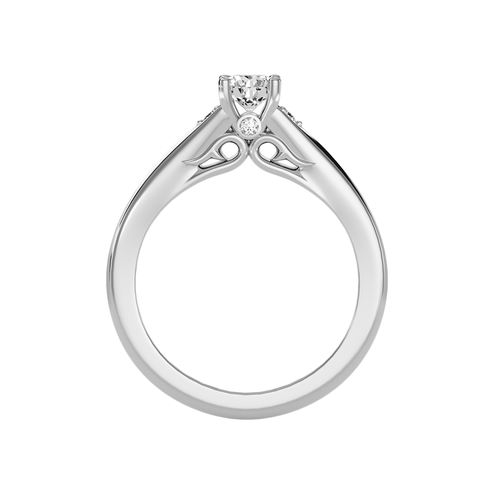 Danized Classic Solitaire Ring In 925 Sterling Silver - Two