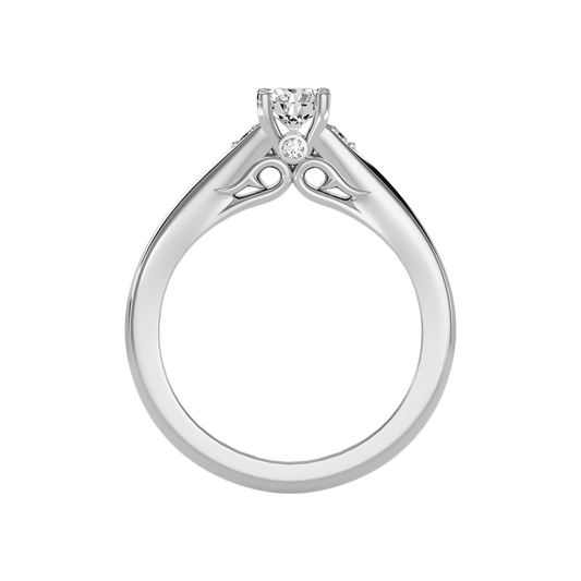 Danized Classic Solitaire Ring In 925 Sterling Silver - Two