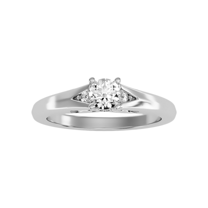 Danized Classic Solitaire Ring In 925 Sterling Silver - Three