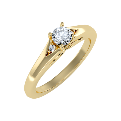 Danized Classic Solitaire Ring In 925 Sterling Silver - Nine