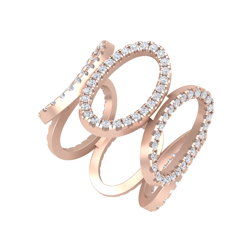 Dazzle Dreams Diamond Ring In 925 Sterling Silver - One