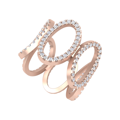Dazzle Dreams Diamond Ring In 925 Sterling Silver - One