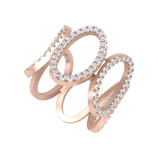 Dazzle Dreams Diamond Ring In 925 Sterling Silver - One