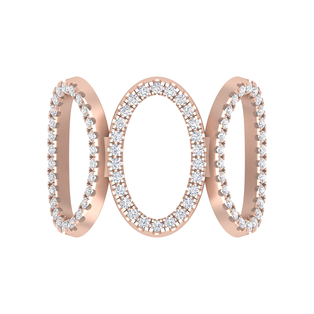 Dazzle Dreams Diamond Ring In 925 Sterling Silver - Two