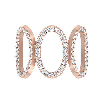 Dazzle Dreams Diamond Ring In 925 Sterling Silver - Two