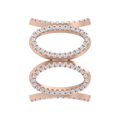 Dazzle Dreams Diamond Ring In 925 Sterling Silver - Three