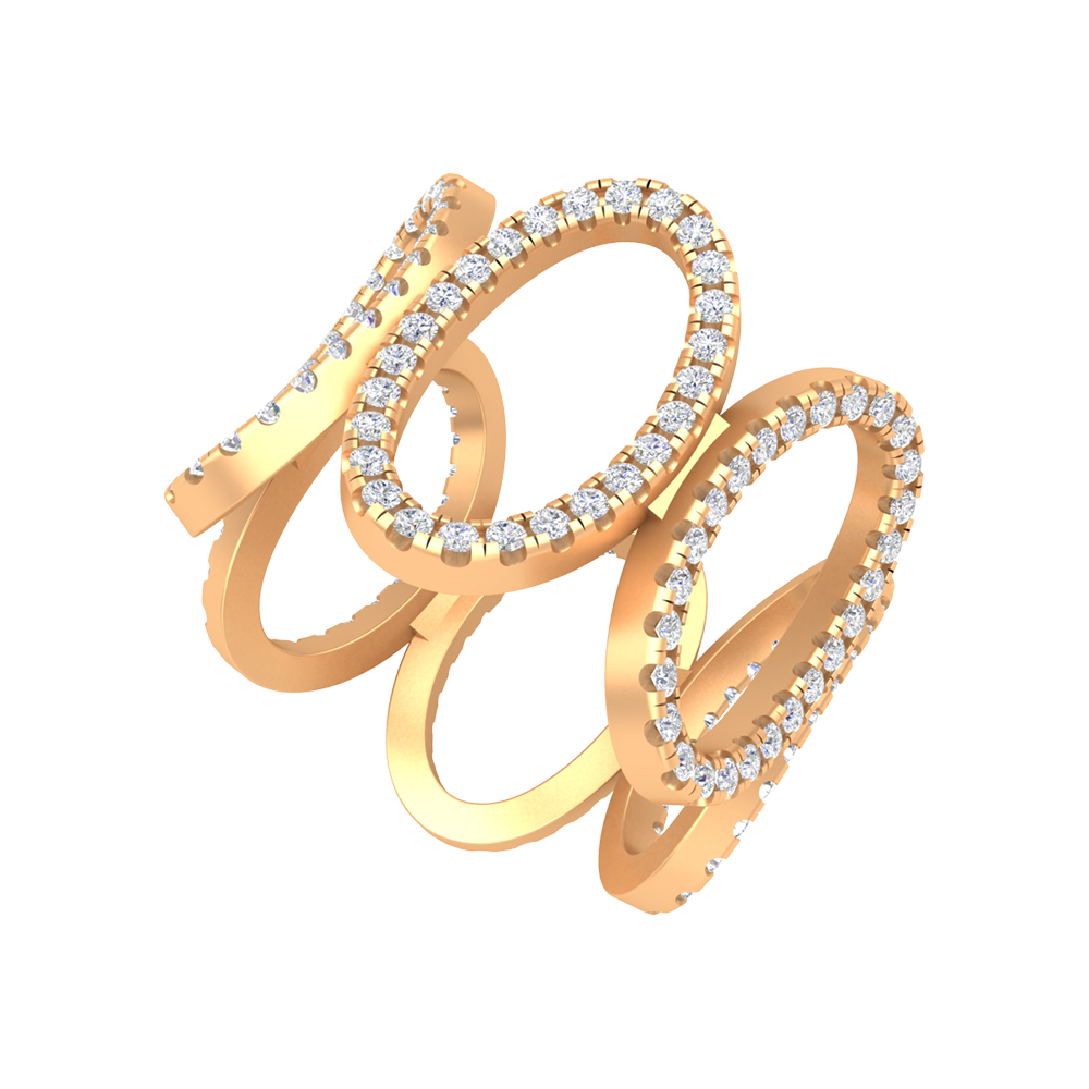 Dazzle Dreams Diamond Ring In 925 Sterling Silver - Nine
