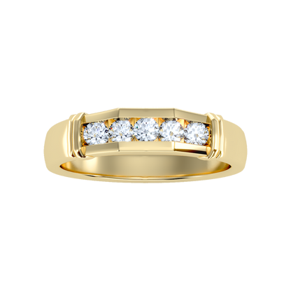 Dazzle Men's Broad Band Ring - Ten