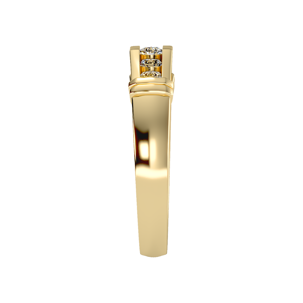 Dazzle Men's Broad Band Ring In 925 Sterling Silver - Eleven