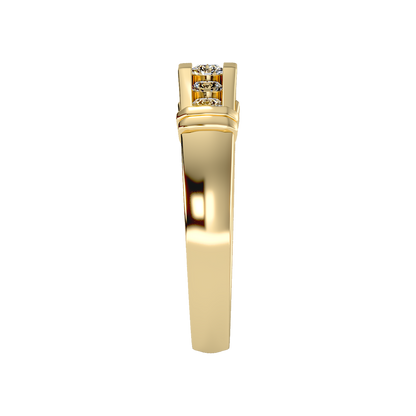 Dazzle Men's Broad Band Ring In 925 Sterling Silver - Eleven