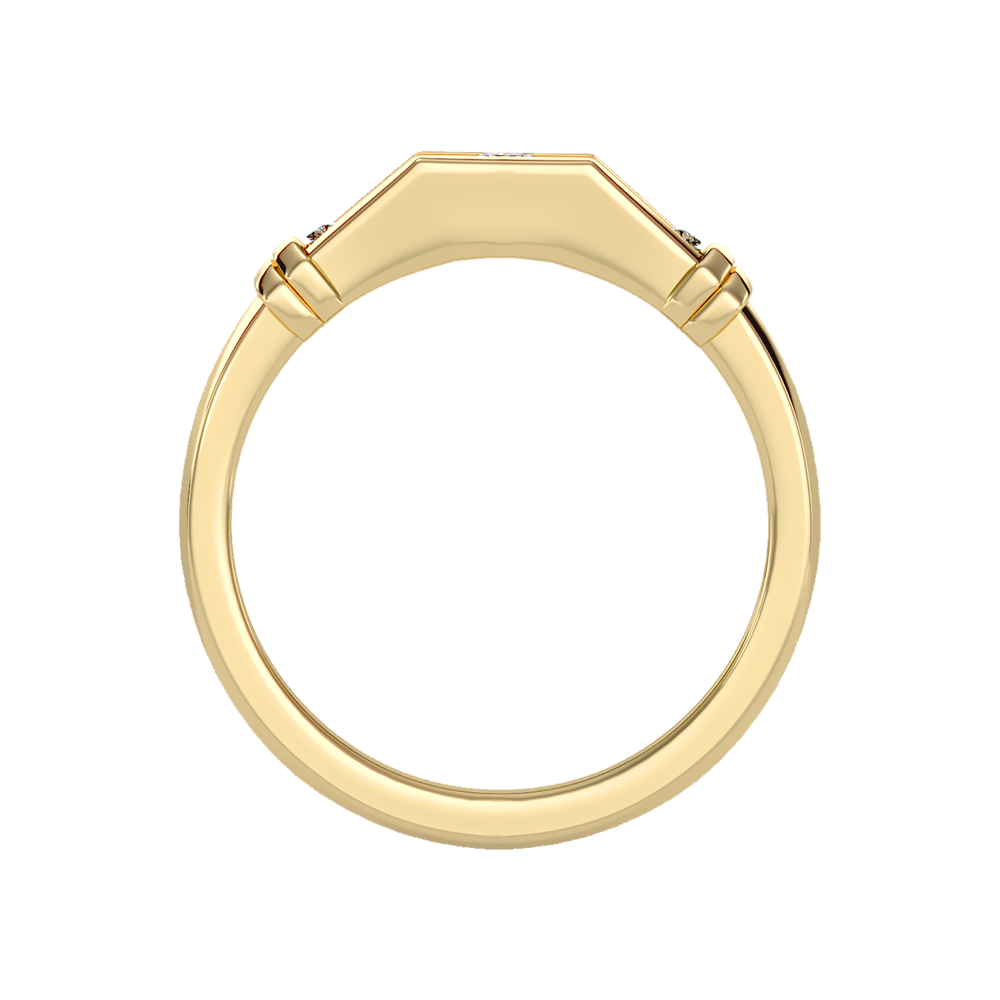 Dazzle Men's Broad Band Ring In 925 Sterling Silver - Twelve