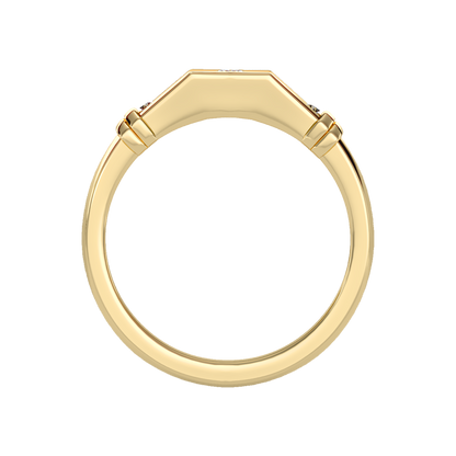 Dazzle Men's Broad Band Ring In 925 Sterling Silver - Twelve