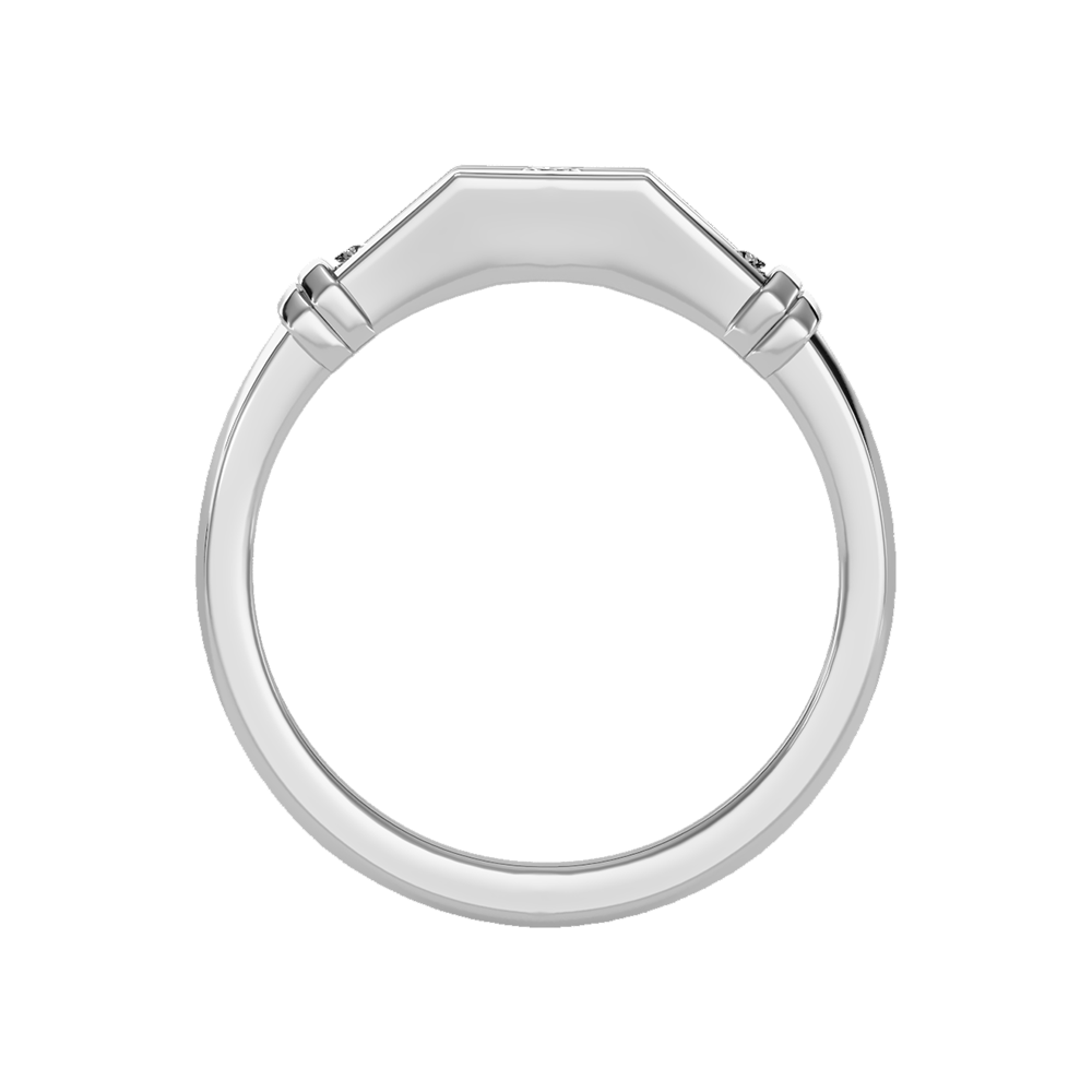 Dazzle Men's Broad Band Ring In 925 Sterling Silver - Two