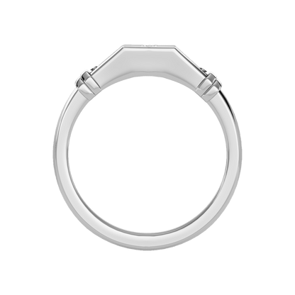 Dazzle Men's Broad Band Ring In 925 Sterling Silver - Two