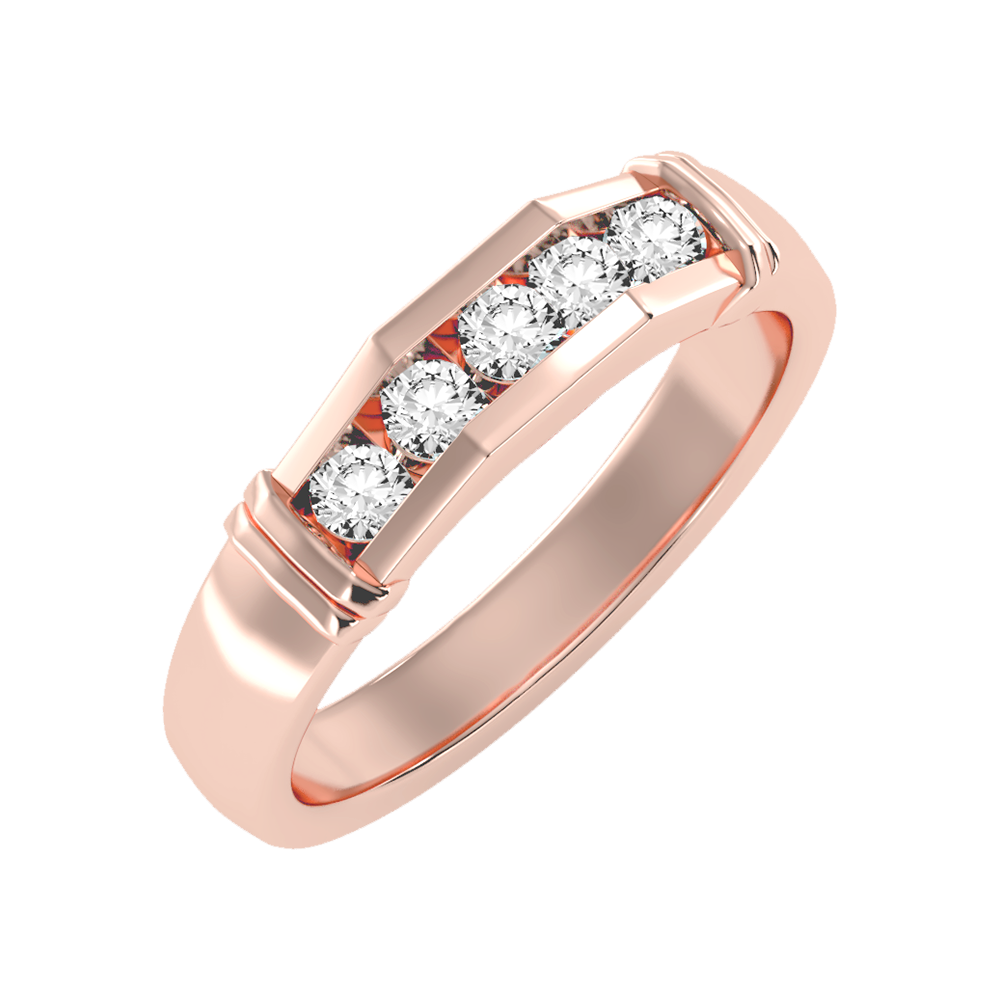 Dazzle Men's Broad Band Ring - Five