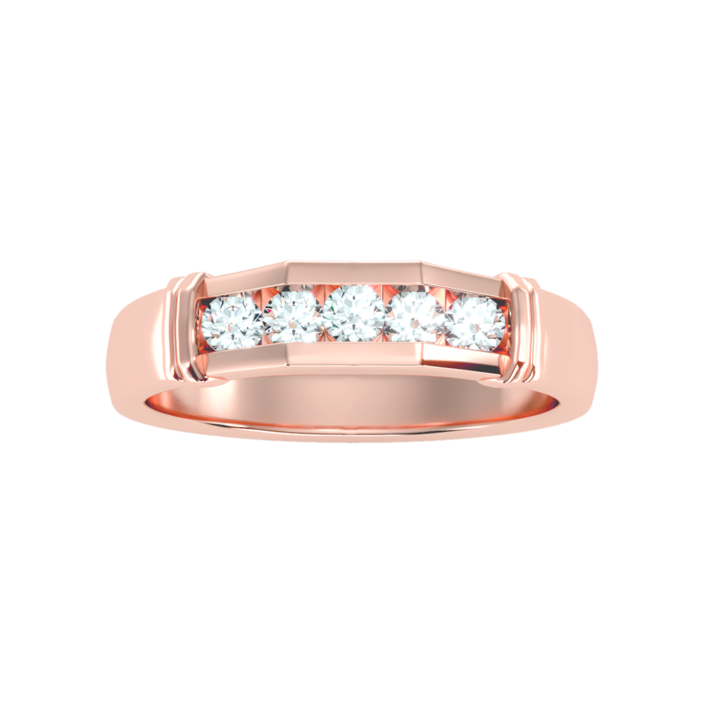 Dazzle Men's Broad Band Ring - Six