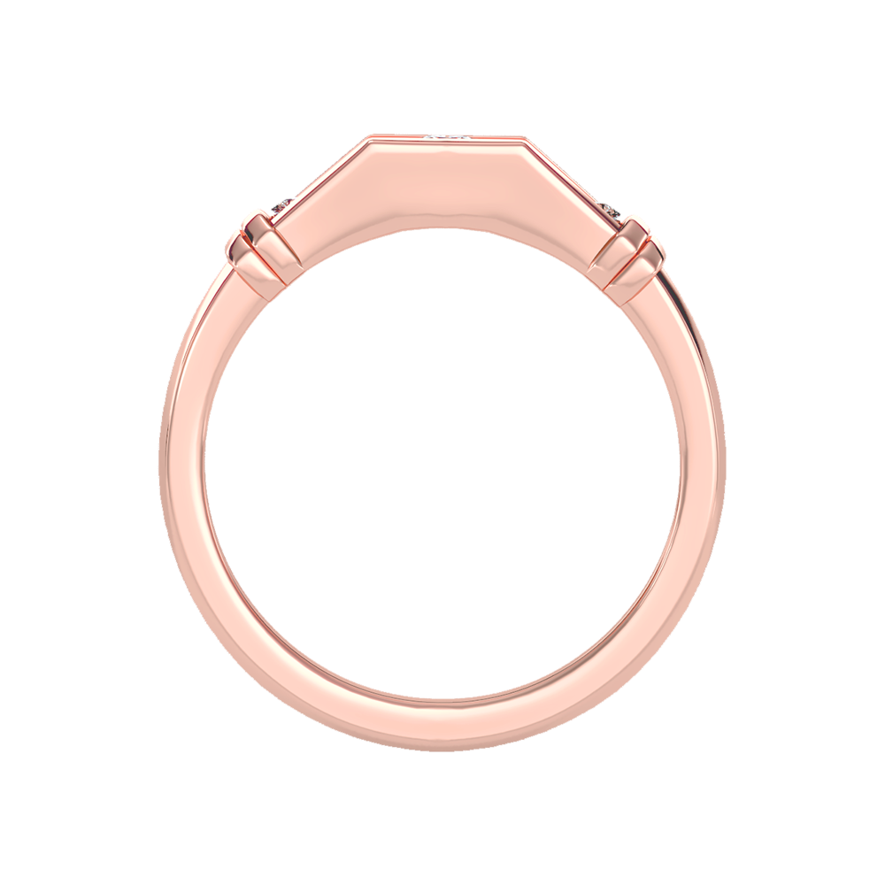 Dazzle Men's Broad Band Ring In 925 Sterling Silver - Eight