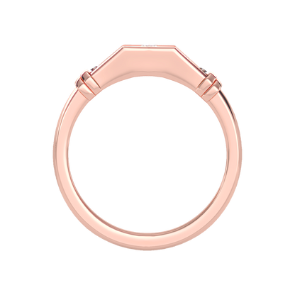 Dazzle Men's Broad Band Ring In 925 Sterling Silver - Eight