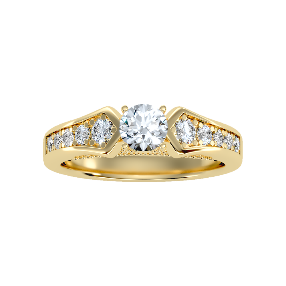 Dazzle Solitaire Ring In 925 Sterling Silver - Ten