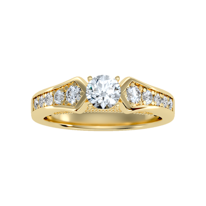 Dazzle Solitaire Ring In 925 Sterling Silver - Ten
