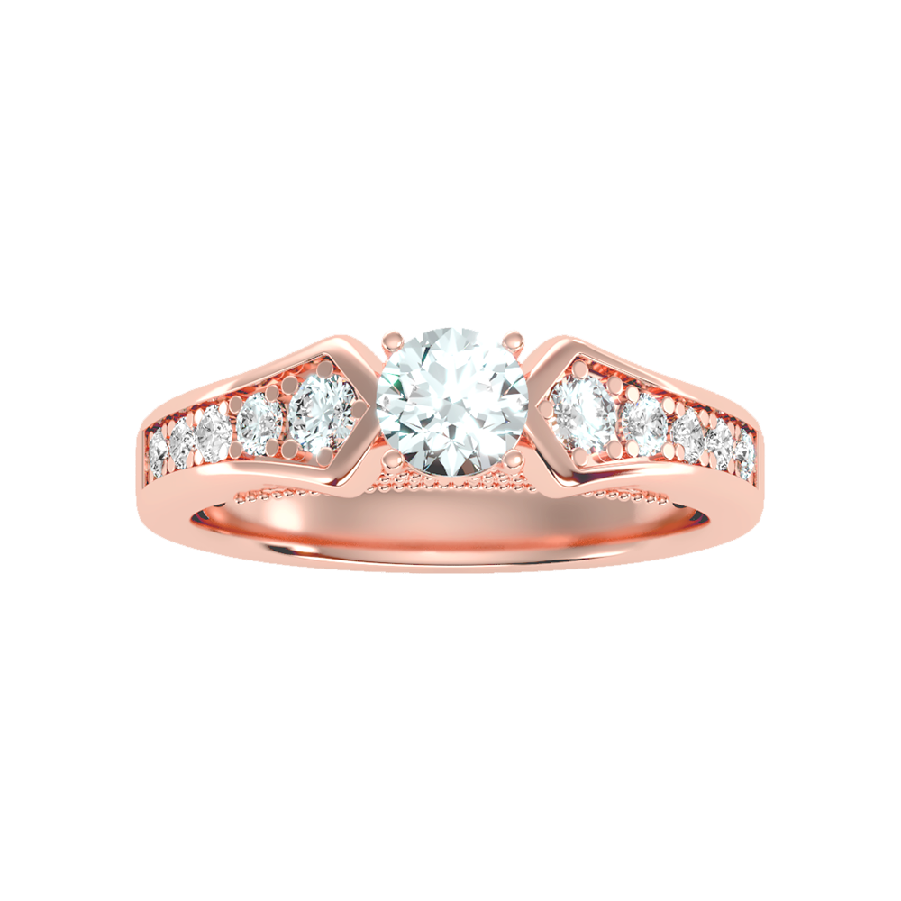 Dazzle Solitaire Ring In 925 Sterling Silver - Two