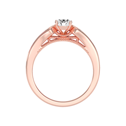 Dazzle Solitaire Ring In 925 Sterling Silver - Four