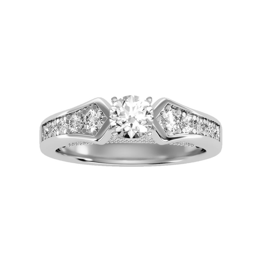 Dazzle Solitaire Ring In 925 Sterling Silver - Six