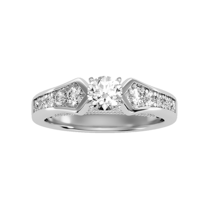 Dazzle Solitaire Ring In 925 Sterling Silver - Six