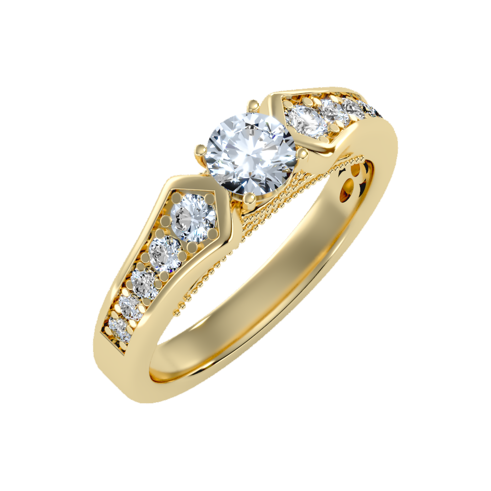 Dazzle Solitaire Ring - Nine