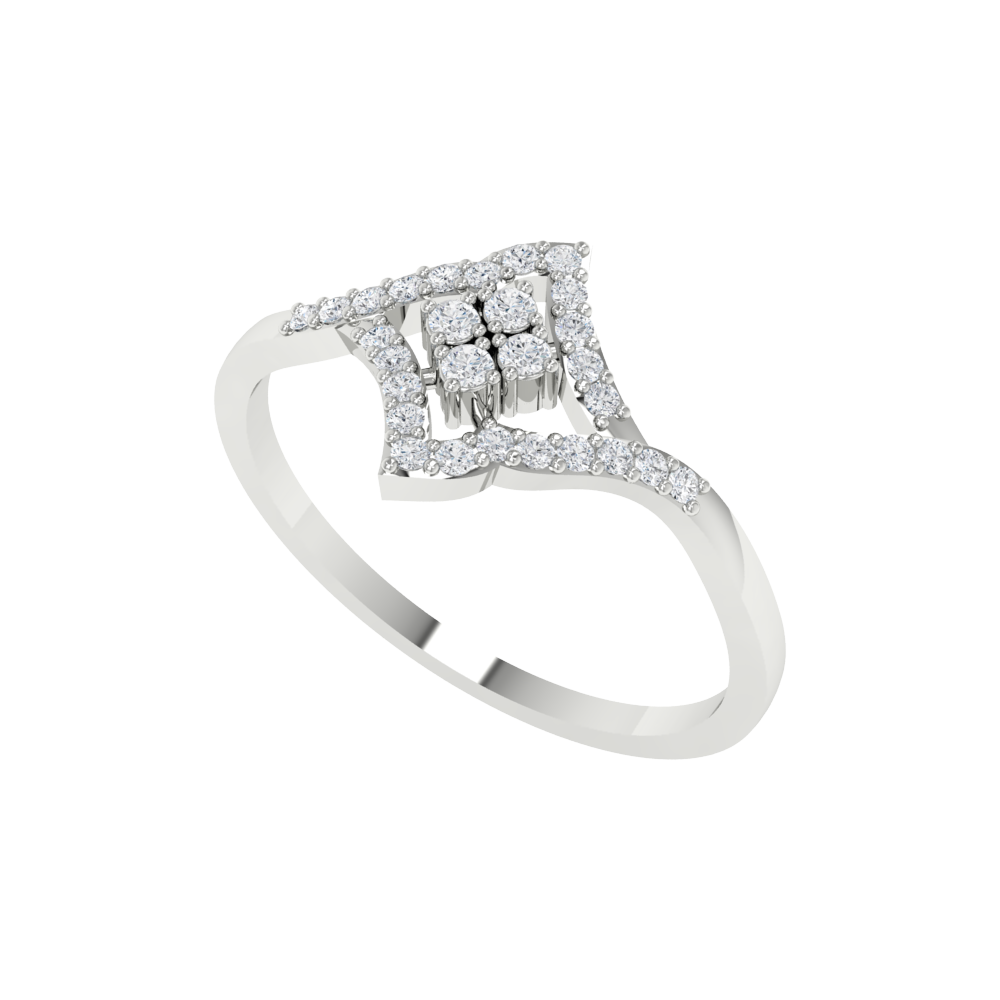 Dazzling Crowny Ring In 925 Sterling Silver - Five