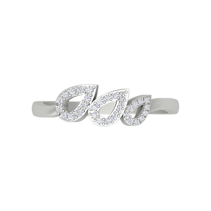 Dazzling Drops Ring In 925 Sterling Silver - Six