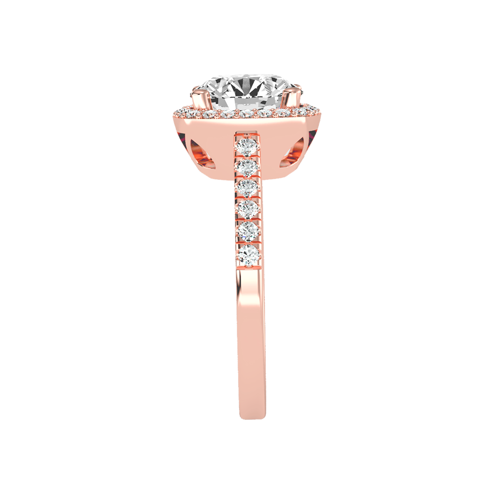 Dazzling Halo Ring In 925 Sterling Silver - Eight