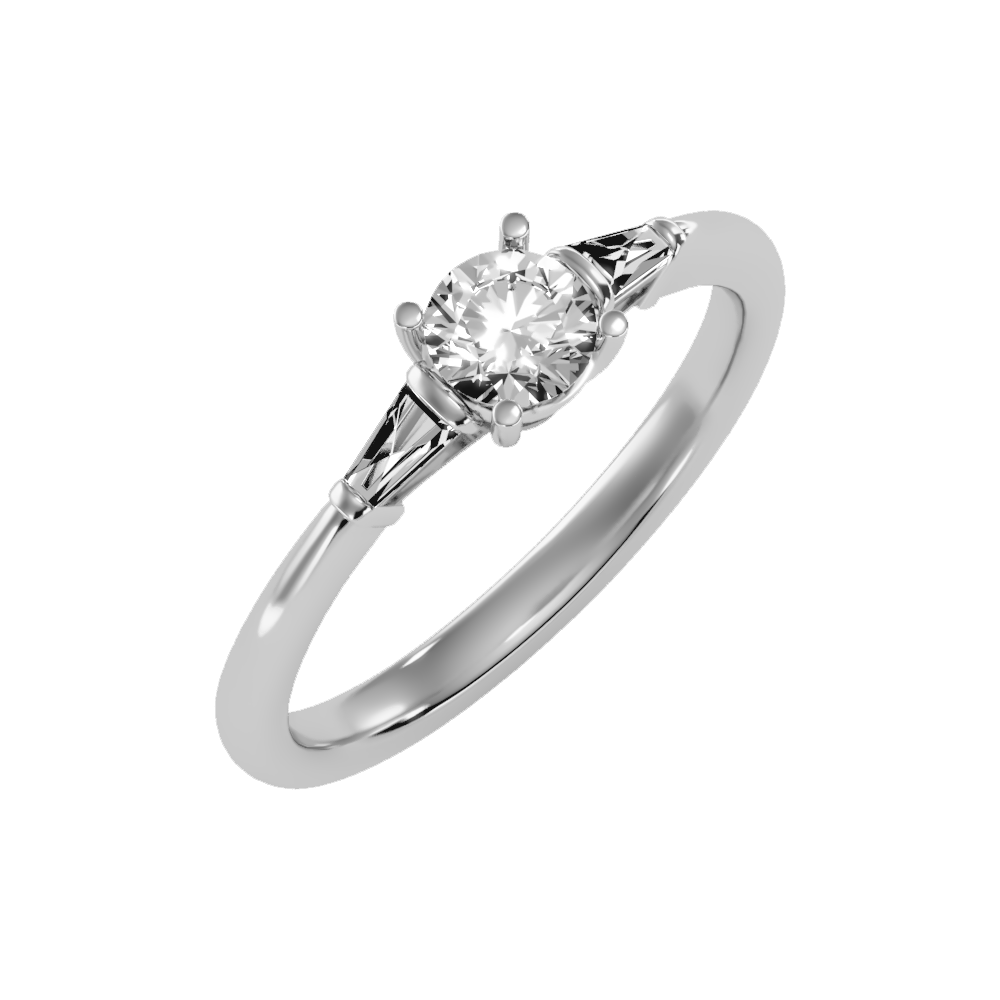 Dazzling Solitaire Ring In 925 Sterling Silver - One