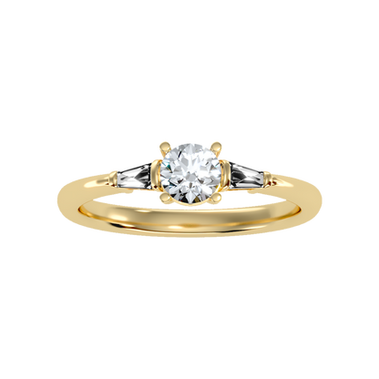 Dazzling Solitaire Ring In 925 Sterling Silver - Ten
