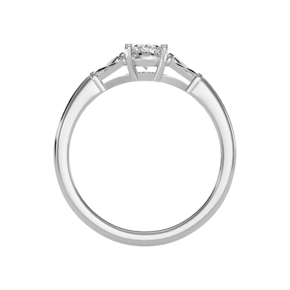 Dazzling Solitaire Ring In 925 Sterling Silver - Two