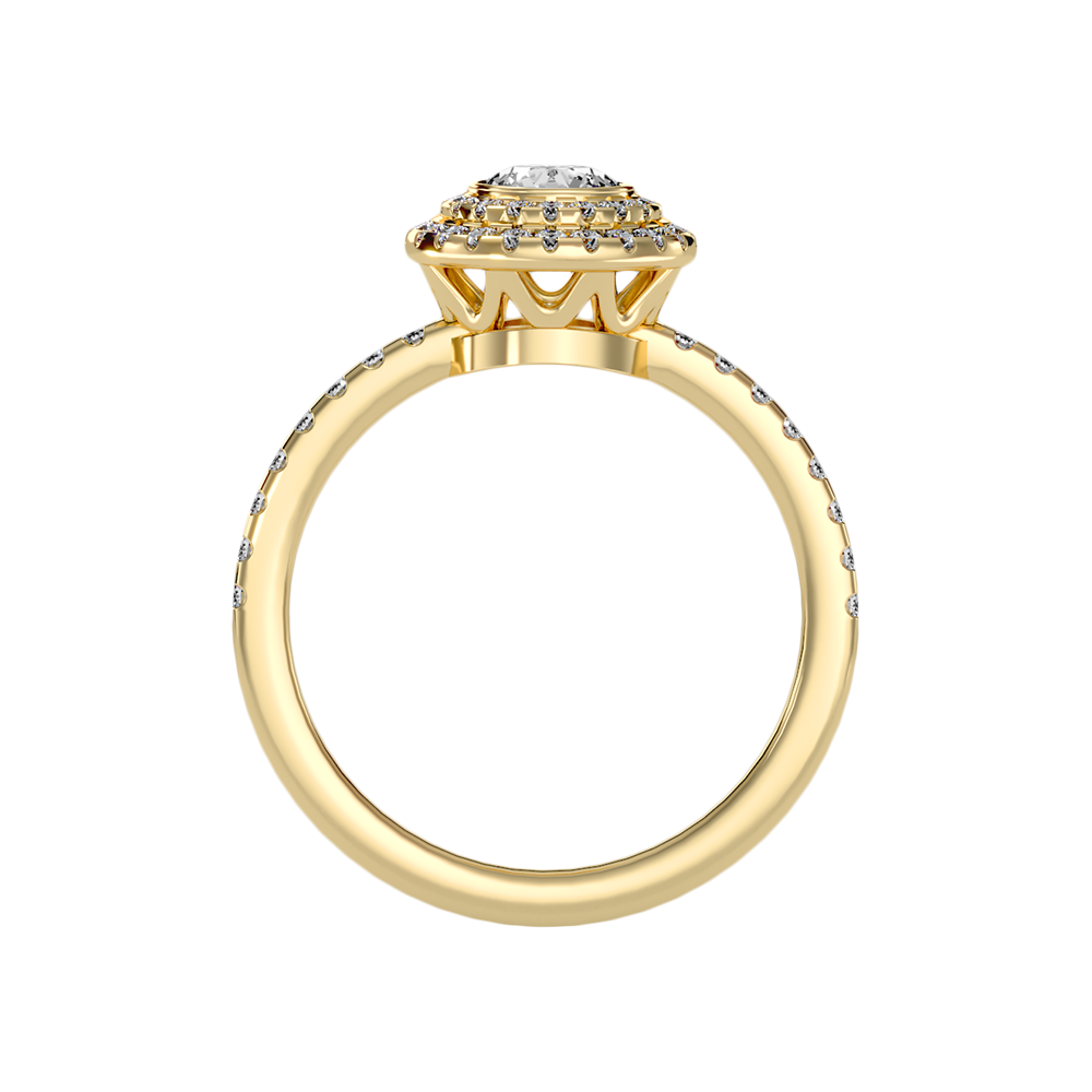 Dazz Halo Ring In 925 Sterling Silver - Twelve