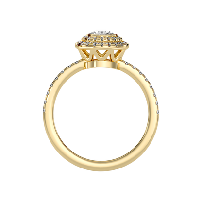 Dazz Halo Ring In 925 Sterling Silver - Twelve